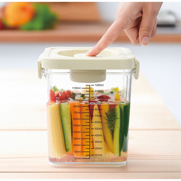 プッシュでかんたん真空ボックス 大(1200ml)