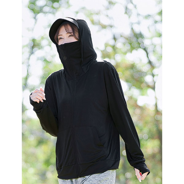 UV&クール 顔までガードパーカー M~L